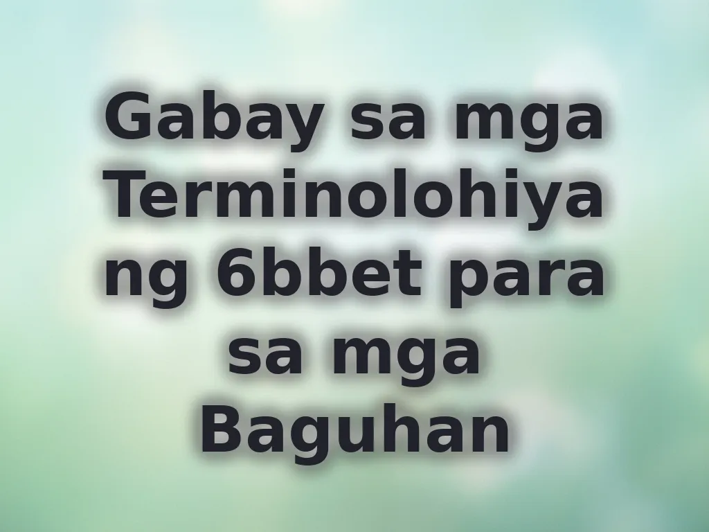 Gabay sa Terminolohiya