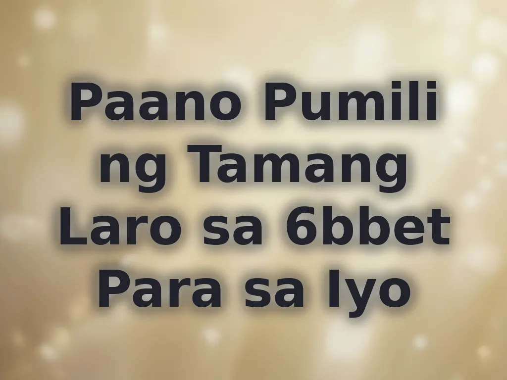 Pagpili ng Laro
